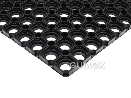 RINGO HONEY COMB STANDARD Matte, 22mm, 400x600mm, 10x15 Löcher, 50°ShA, NR, -30°C/+70°C, schwarz, 